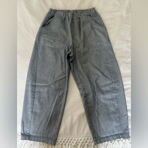 Relaxed Fit Women's Gray Wide-Leg Pants